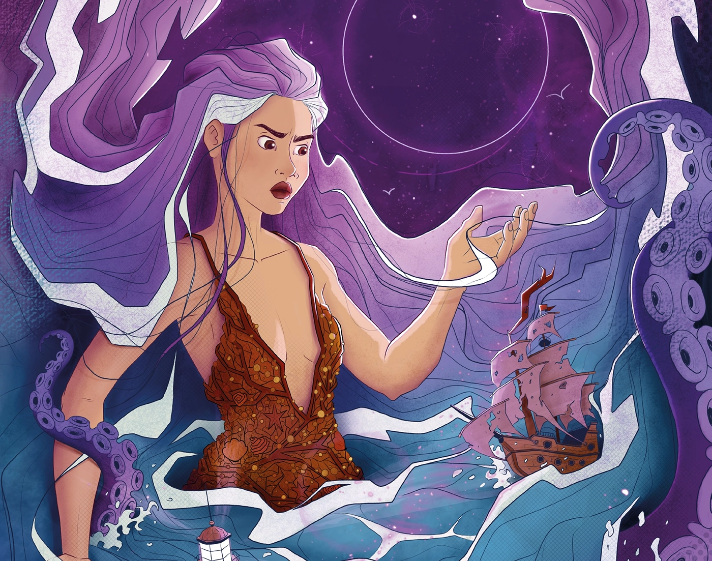 Natureza: Substantivo Feminino - Série de ilustrações
